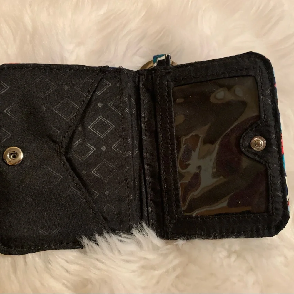 VERA BRADLEY multi color paisley small id/card wallet VVGUC+